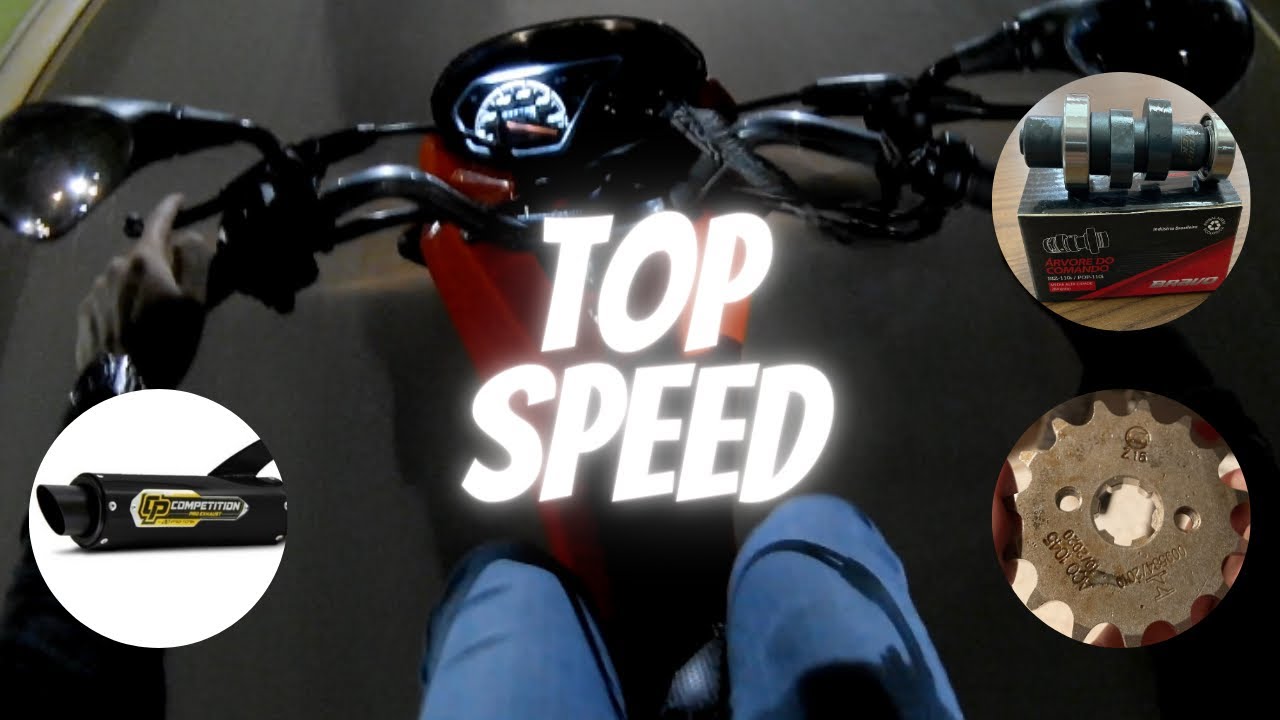 Top speed pop110i com comando bravo + pinhão 15 + escapamento gp competition