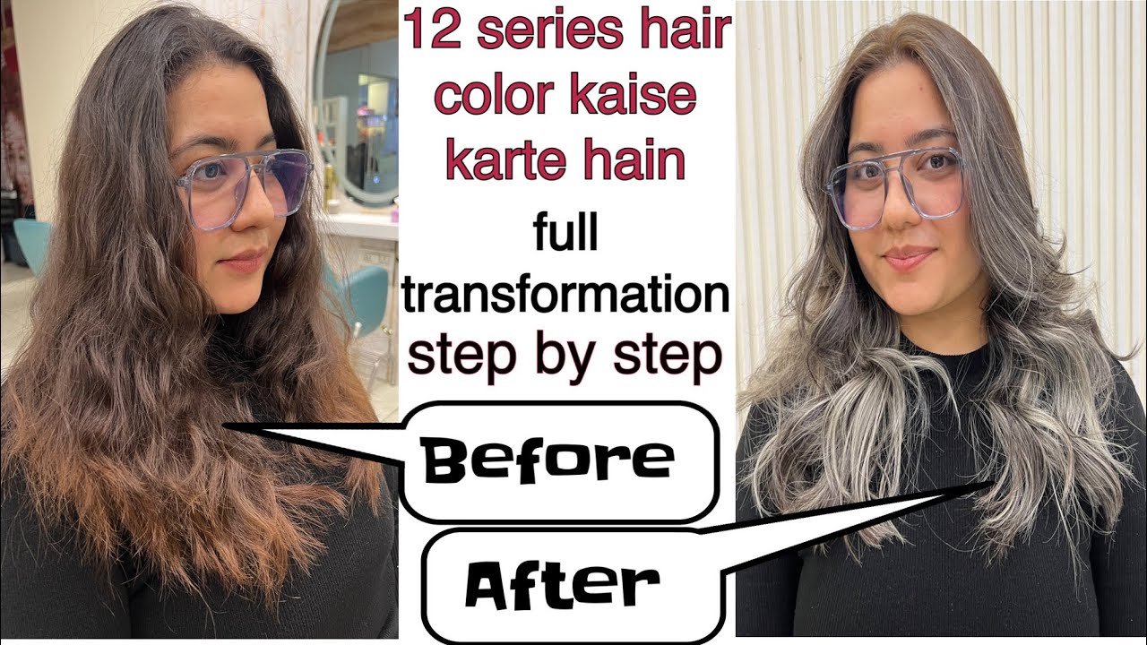 Ash hair colour transformation by @Mr ali hairartist  , step by step , hair highlights