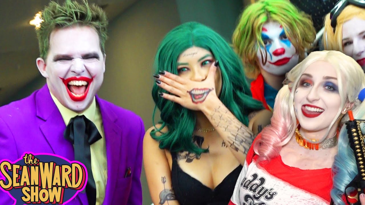 THE JOKER vs COMIC CON! Spider-Man, Batman, Harley Quinn - The Sean Ward Show