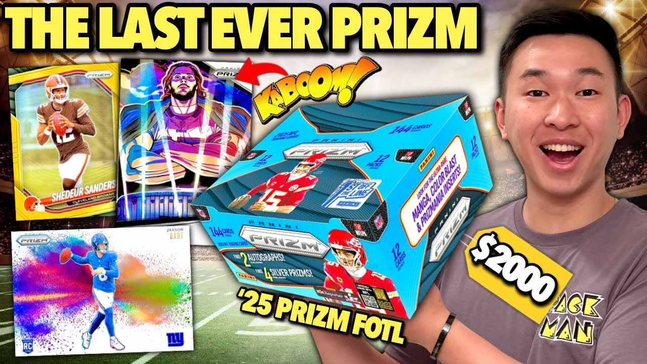 THE LAST EVER PRIZM FOOTBALL BOXES (MANGA PULL)! 😱🔥 2025 Panini Prizm 🏈 FOTL Hobby Box Review x3