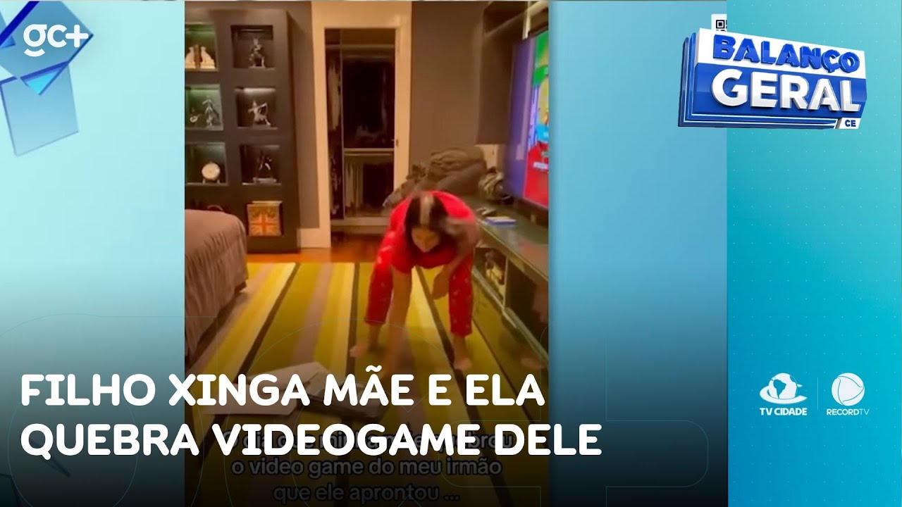Filho xinga mãe e ela quebra videogame dele | Balanço Geral CE