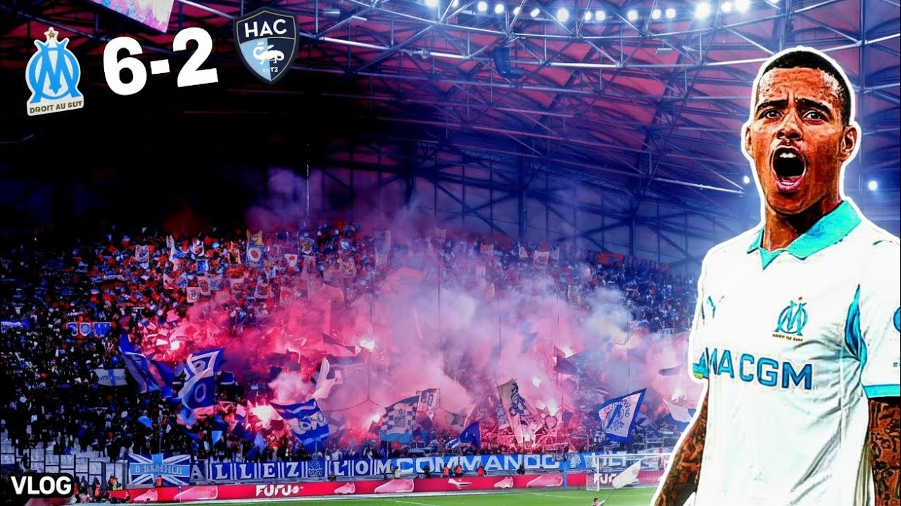 VLOG OM 6-2 LE HAVRE : LE VÉLODROME EN FEU ! 🔥 QUADRUPLÉ HISTORIQUE DE GREENWOOD