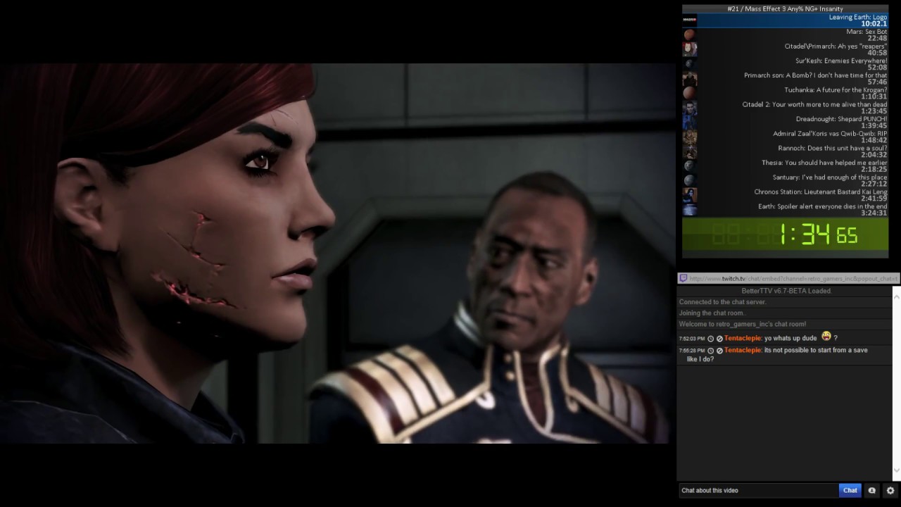 Mass Effect 3 Speed Run Any% NG+ Insanity Difficulty in 3:20:06