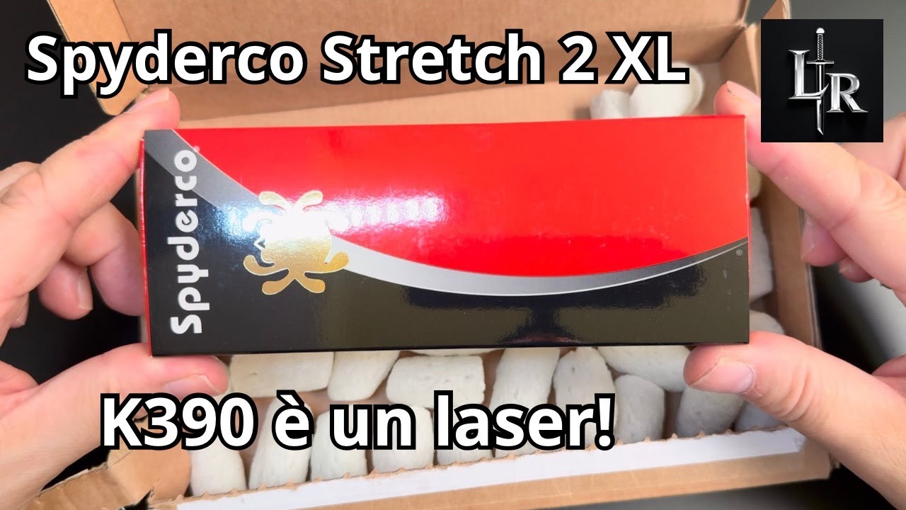Unboxing Spyderco Stretch 2XL  K390 ! &Egrave; un laser !