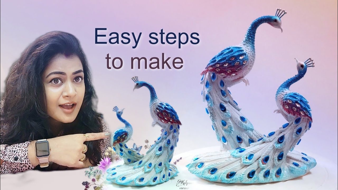 DIY Peacock dancing couple craft making at home | Unique Gift Idea 🦚