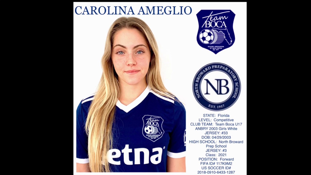 Carolina Ameglio 2020 Team Boca U17 White