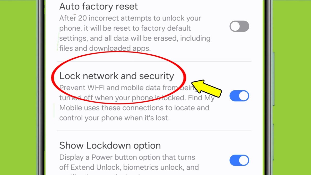 What is Lock network and security | Samsung Galaxy Phone