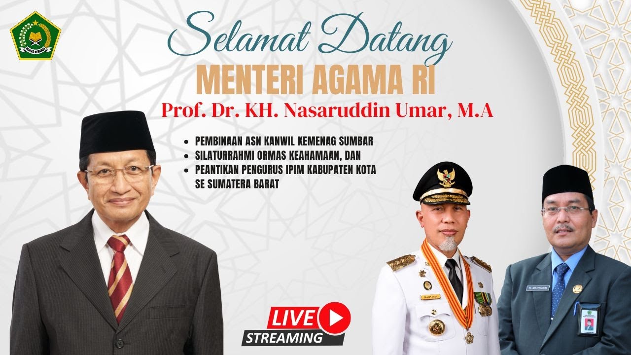 Pembinaan ASN di Lingkungan Kanwil Kemenag Sumbar oleh Menteri Agama