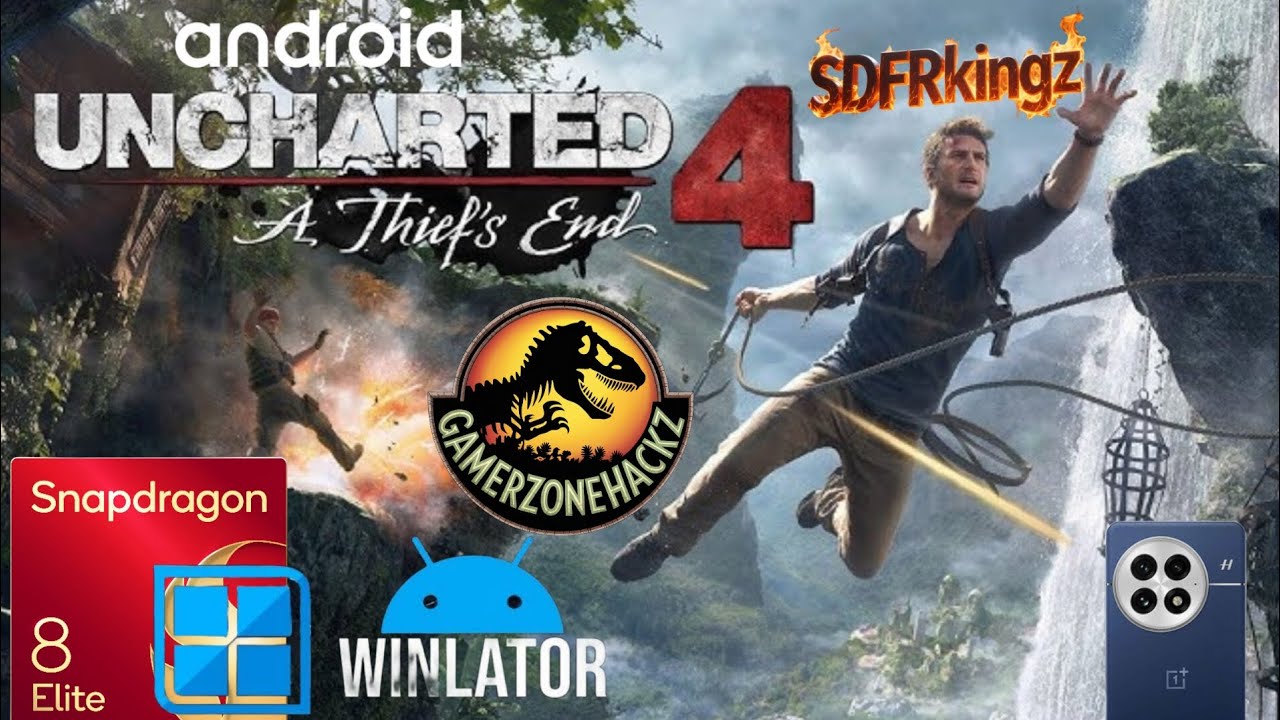 Uncharted 4 Winlator Emulator Snapdragon 8 Elite Oneplus 13 Gameplay