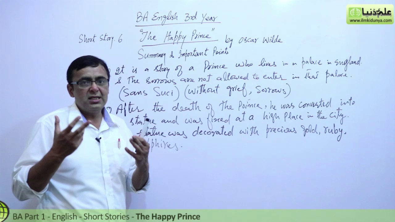 BA English Short Stories, The Happy Prince Lec 1 - BA Part 1 - BA English Book 2 Short Stories PU/SU