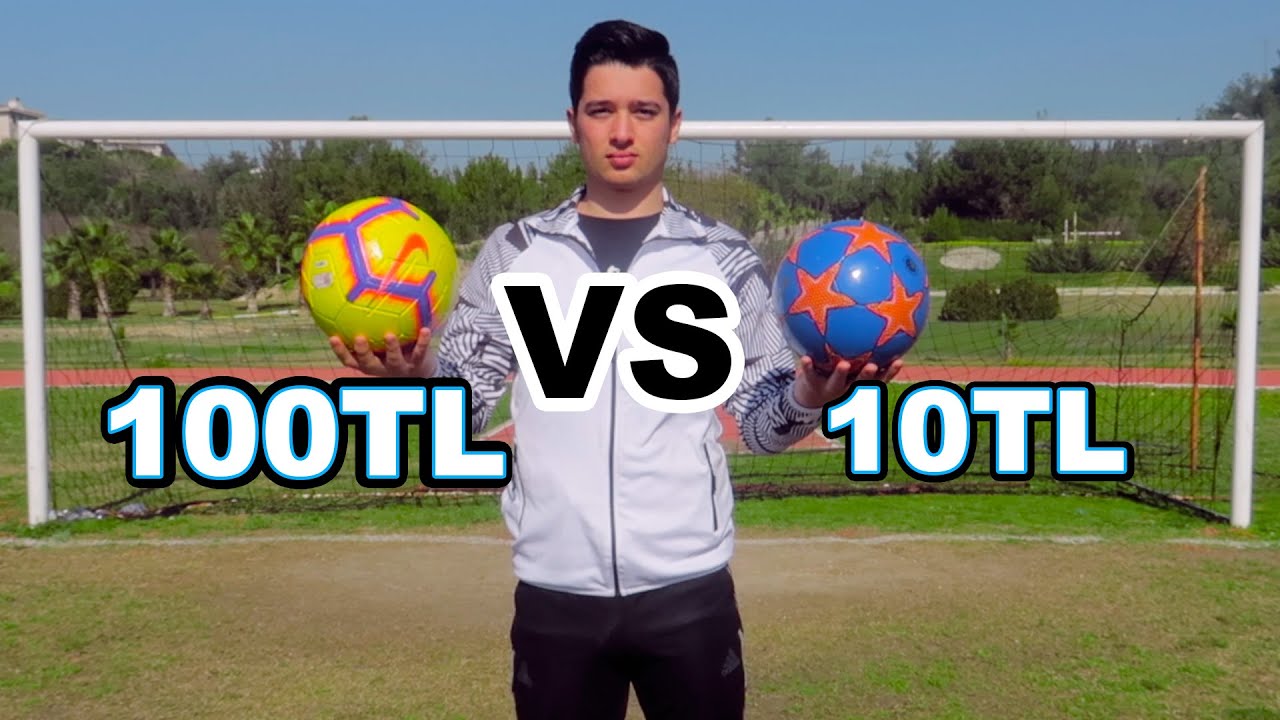 10 TL VS 100 TL FUTBOL TOPU TEST!!
