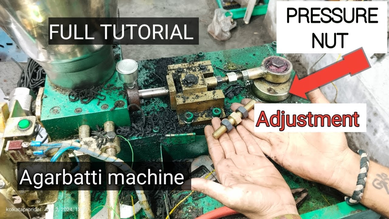 Automatic agarbatti machine pressure kaisa  adjust kare?|pressure kaisa kamai and badhai explained