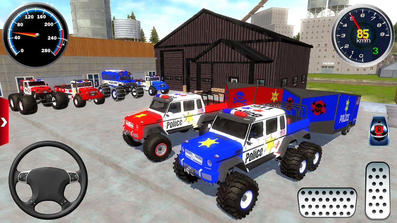 Juego De Carros - Xtreme Racing Police Monster Trucks | Driving Car Off-Road #1 - [Android] Gameplay