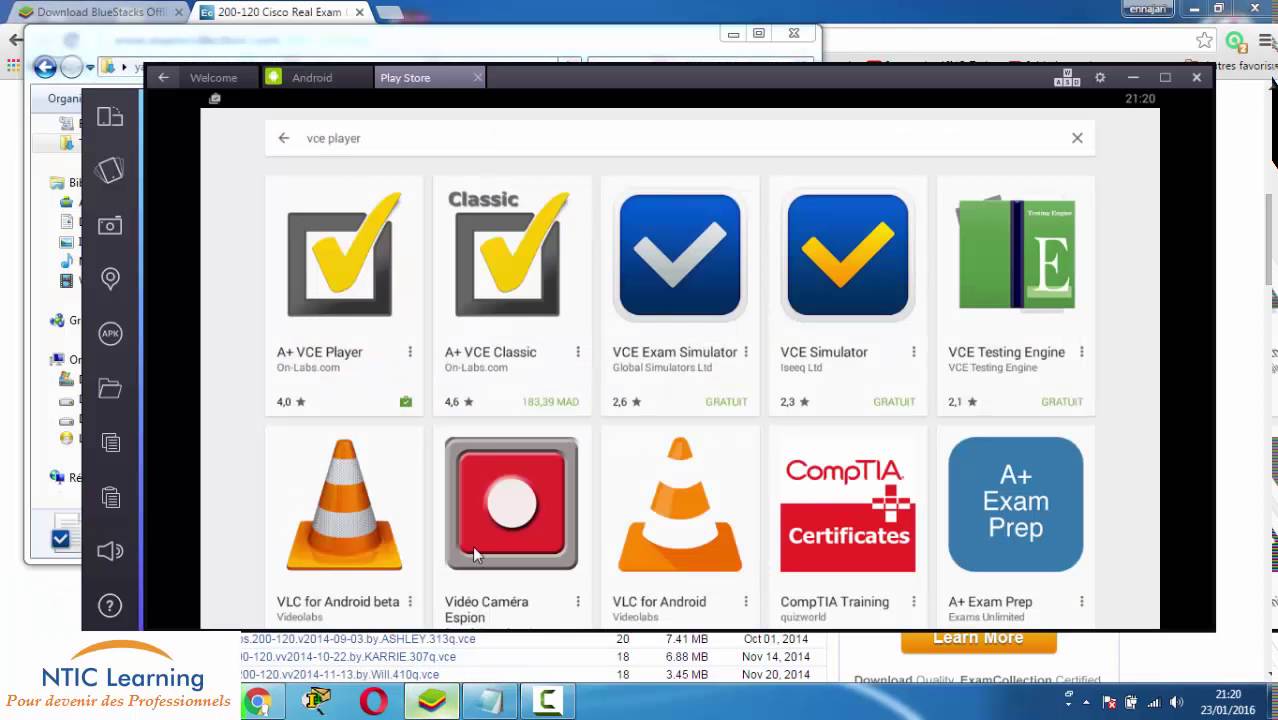 14- Installation BlueStacks pour Examen ccna 200-120 darija arabe (عربي (دارجة