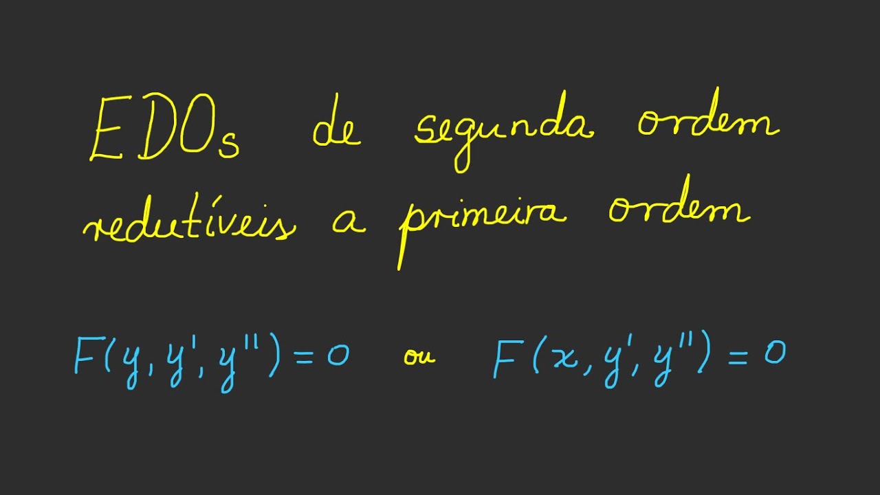 EDOs de segunda ordem redutíveis a primeira ordem