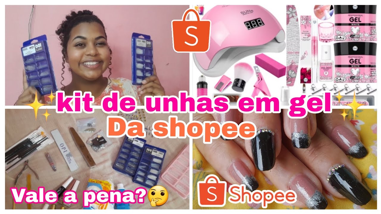 COMPREI UM KIT DE UNHAS EM GEL NA SHOPEE💅🏽VALE A PENA?🧡-Alice silva!