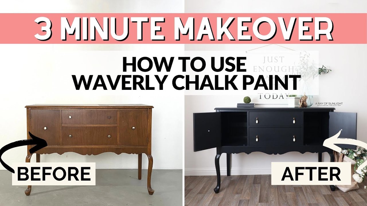 How to Use Waverly Chalk Paint | 3 Minute Makeover