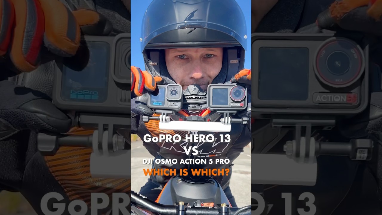 Guess the action camera Gopro hero 13 vs  DJI Action 5 pro? #comparison #camera #motorcycle