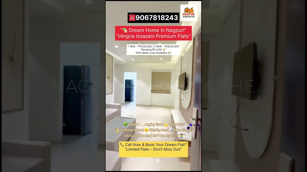 🏡 Ready-to-Move Premium Flats in Hingna Issasani, Nagpur Road &ndash; Book Now! #reraregistration