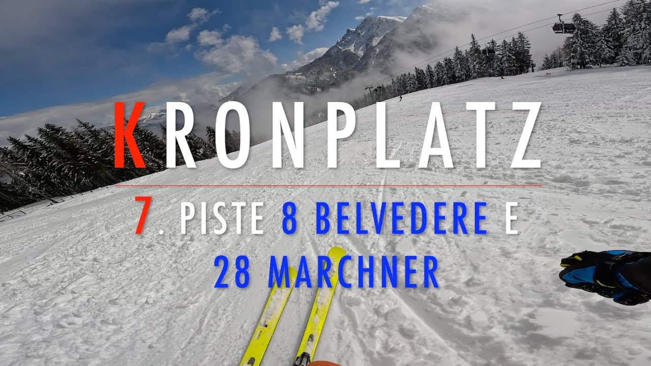4K 🔴 KRONPLATZ SKI 🔴 7. Piste 8 Belvedere e 28 Marchner (blu) 🔴 Day 2 🔴 7.3.2024