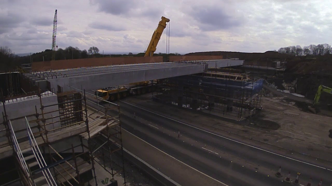 A6 Timelapse Installation Bridge Beams Randalstown Overbridge