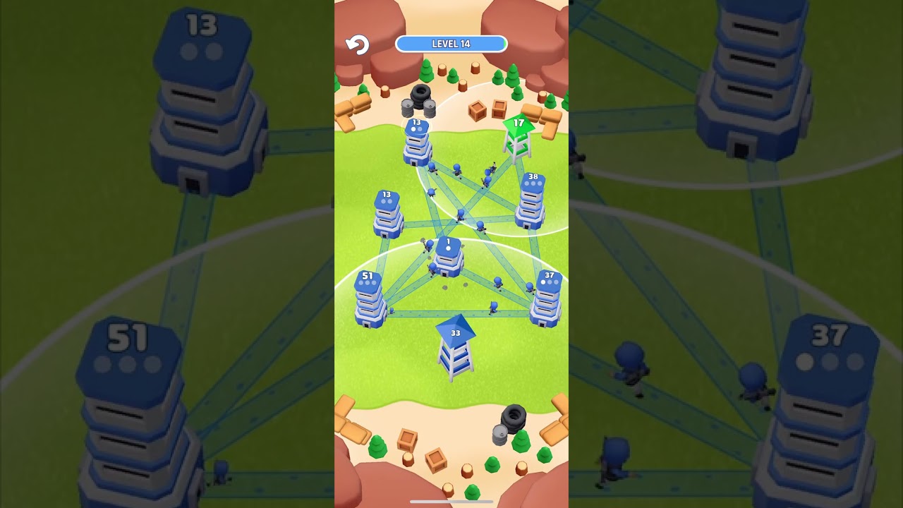 Tower War Level 1   20 & Online War #pvzmobile #games #gaming #towerwargame