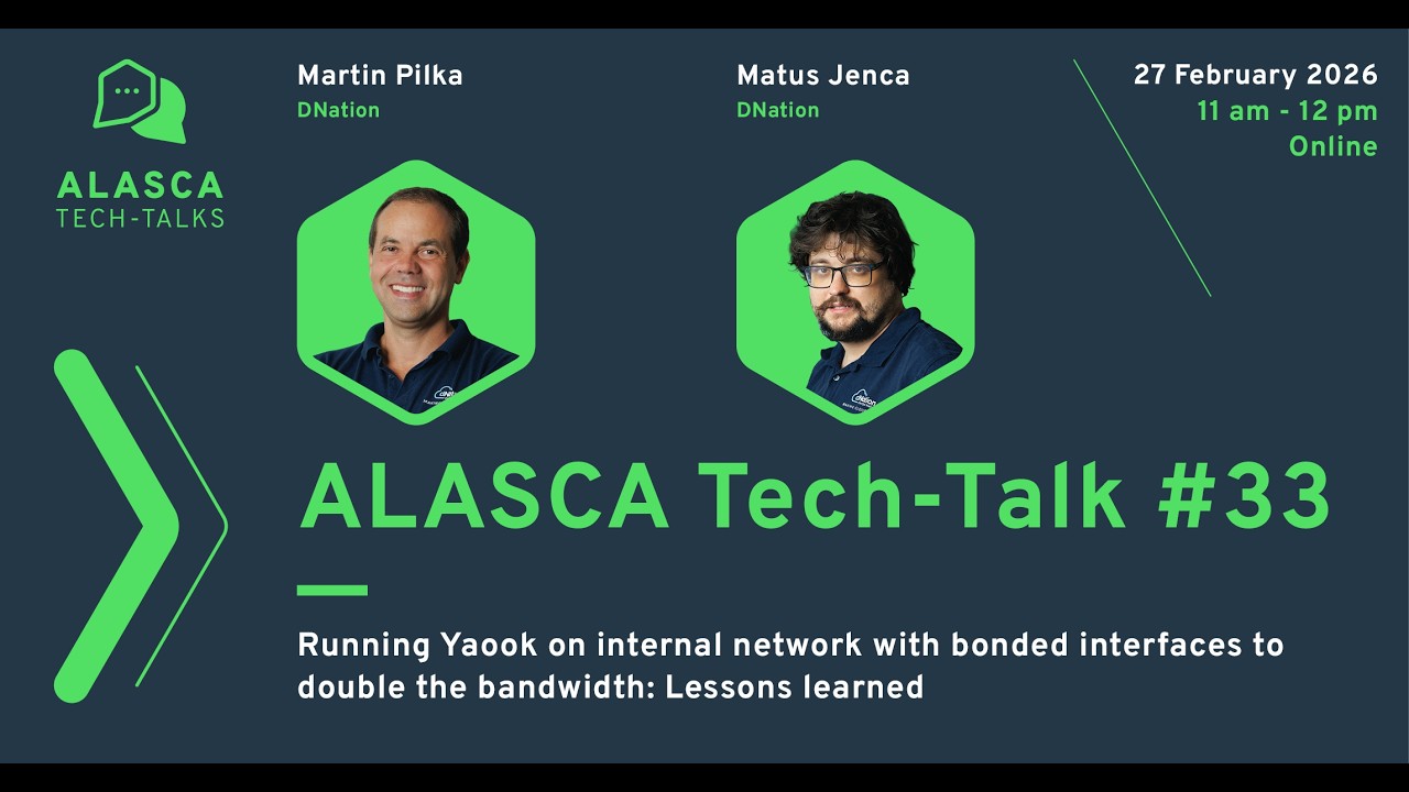 ALASCA Tech-Talk #33: Running Yaook on internal network with bonded interfaces to double bandwidth