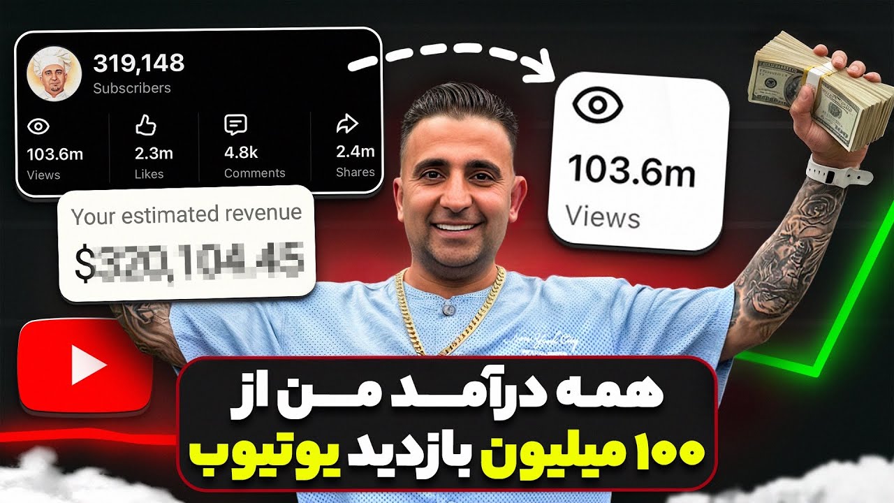 درآمد من از یوتیوب با ۱۰۰میلیون بازدید جوادجوادی
