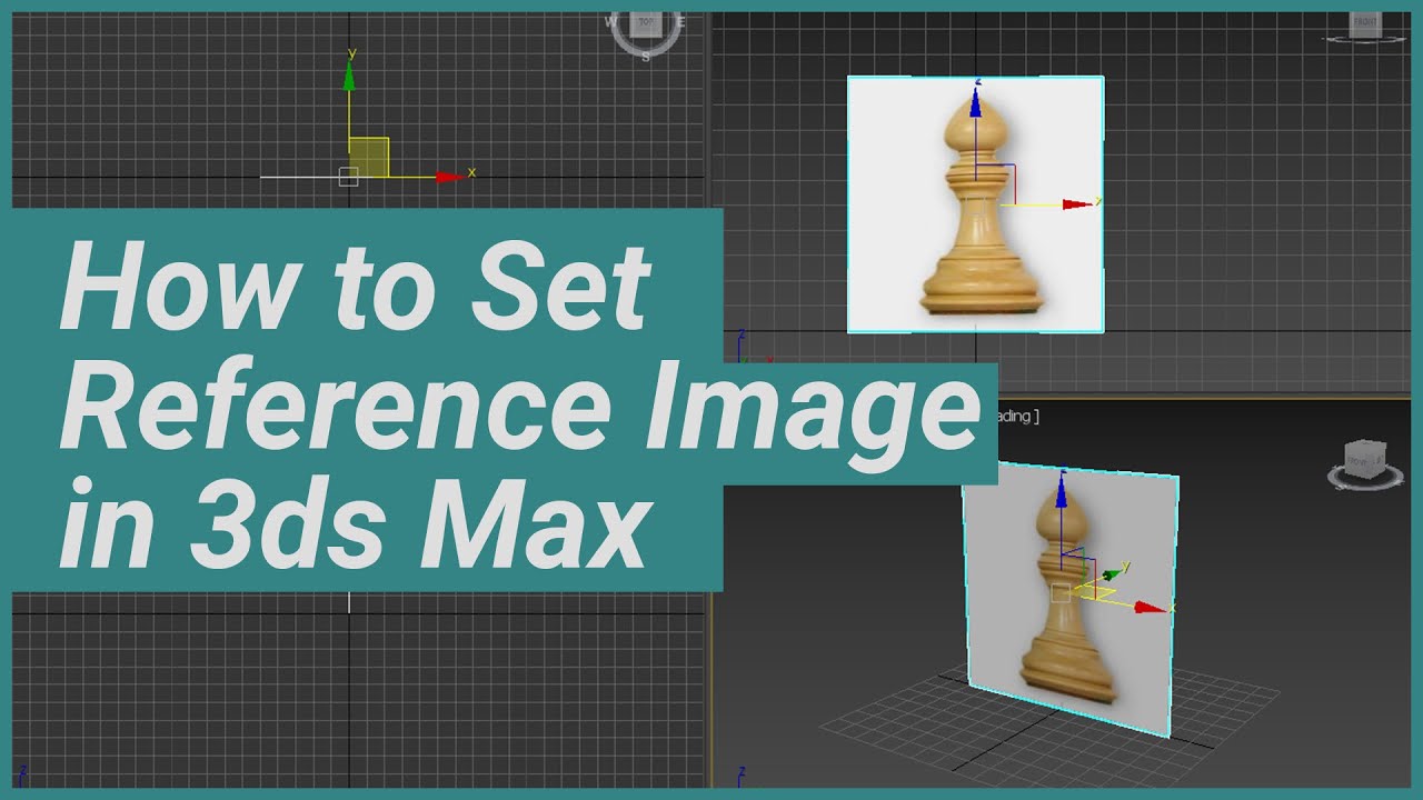 Как установить референсное изображение и заблокировать референс в 3ds Max