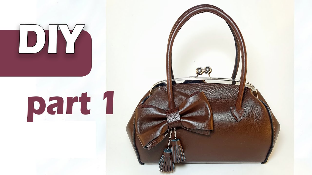 How to Make Leather Bag with Metal Template // Part1 --- DIY