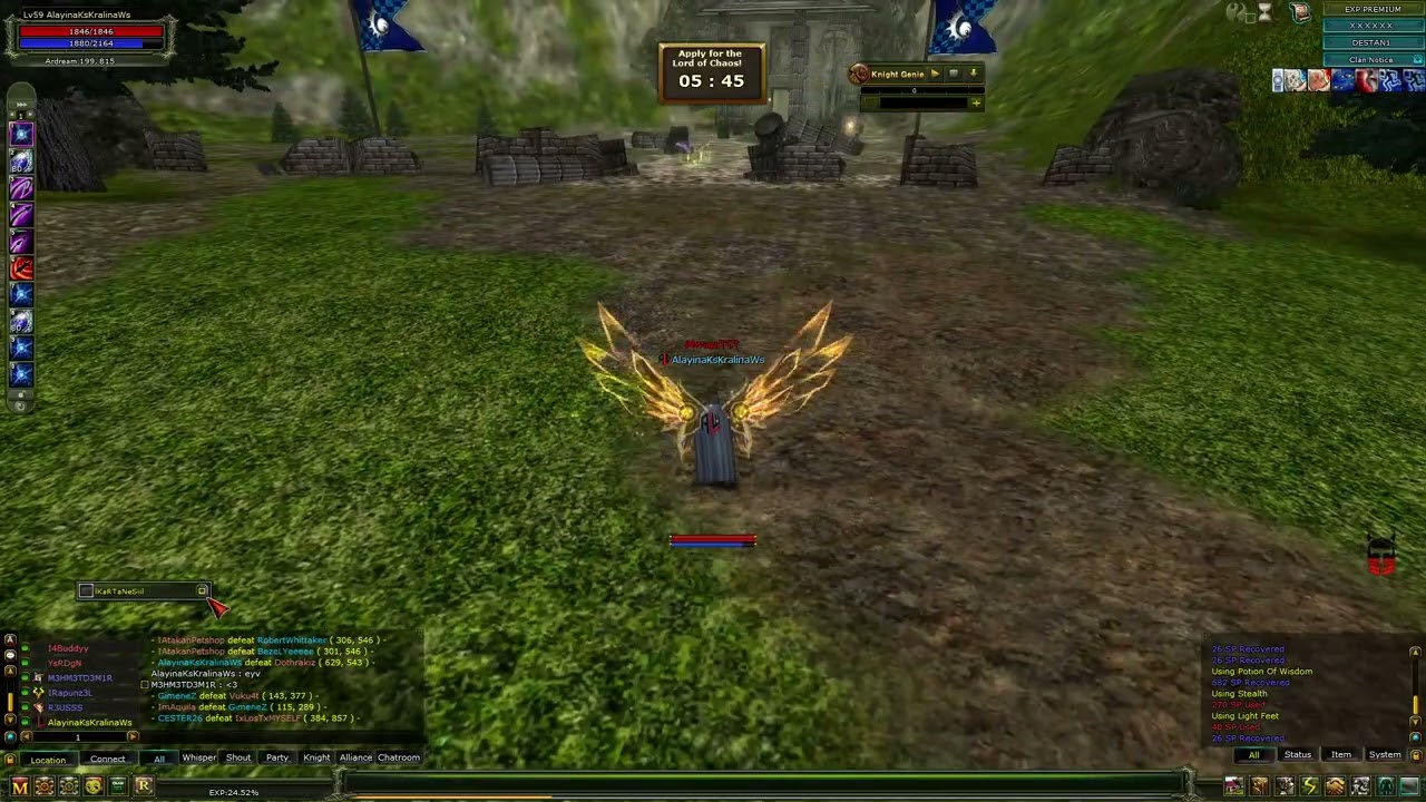 Knight Online Destan Serveri Yeni Başlangı&ccedil; Mini Pk denemesi İyi Seyirler ;)