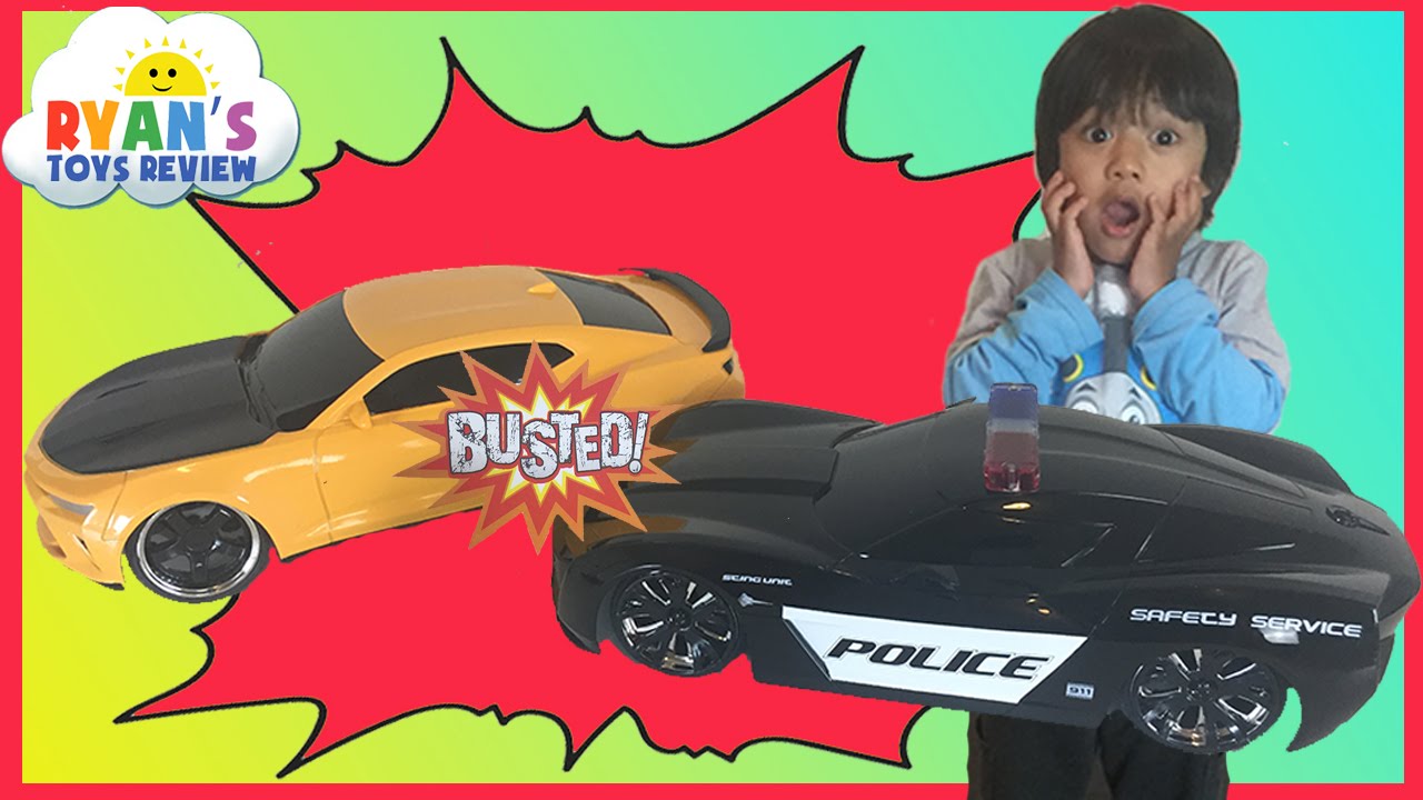 Ryan Racing Cars around the house with Remote Control toy car for kids