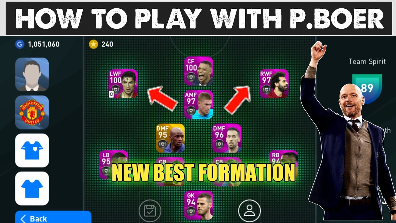 HOW TO PLAY WITH P. BOER IN PES 2020 MOBILE | NEW BEST FORMATION | EFOOTBALL PES 2020 MOBILE