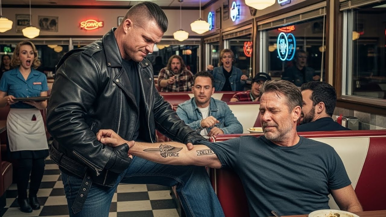 Bully Kicked a Single Dad in a Diner — Not Knowing That Tattoo Marked a Delta Force Legend