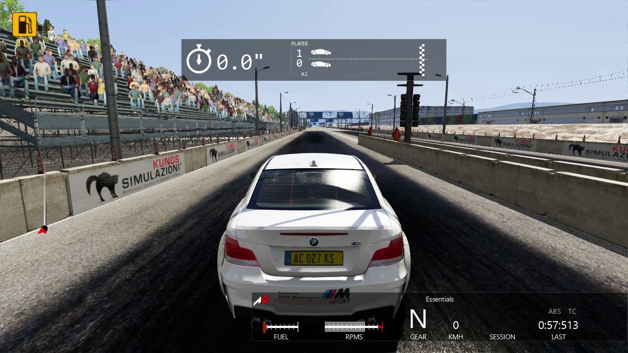 Assetto Corsa | 2000m Drag Race | BMW 1M (Stage 3)