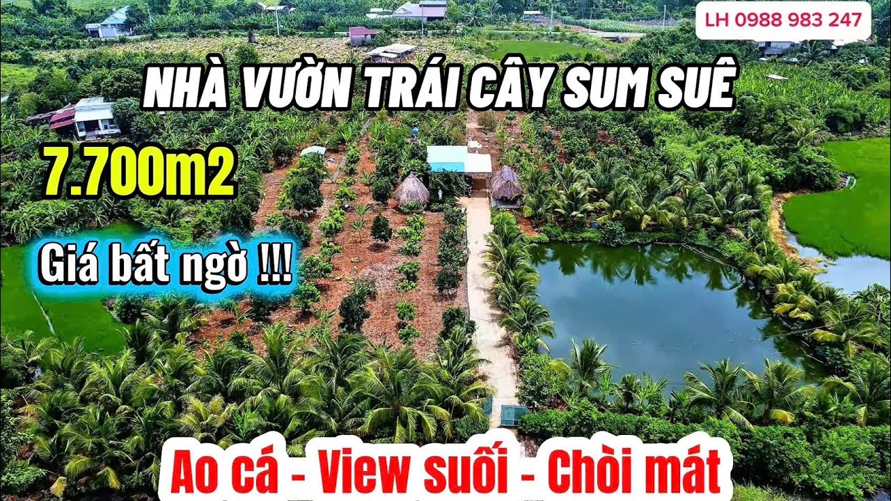 Đất Vườn Đồng Nai, BÁN NHÀ VƯỜN TRÁI CÂY SUM SUÊ ,Ở ĐỒNG NAI. DT 7700m2 .CÁCH TP BIÊN HOÀ 22KM.