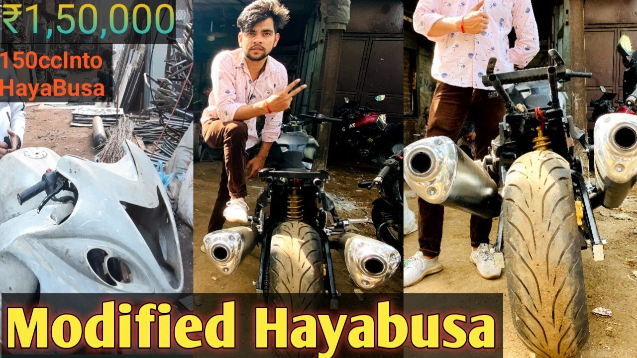 150cc bike Modified into Hayabusa ! By BM CUSTOM ! 1.5 lakh m BUSA ! karol bagh ! Delhi