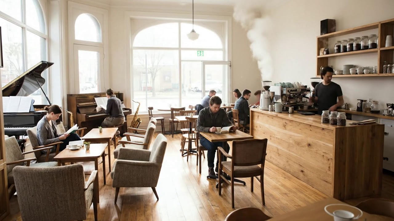 커피 향과 봄 재즈의 분위기 ☕🎶🌷