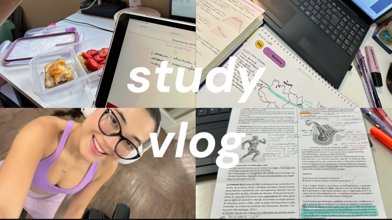 study vlog | um dia comigo e uma rotina real de uma vestibulanda de medicina 