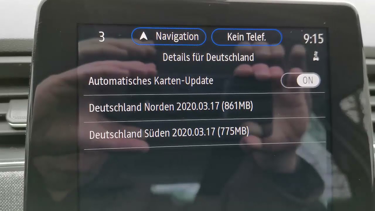 Renault Zoe ZE50 Kartenupdate
