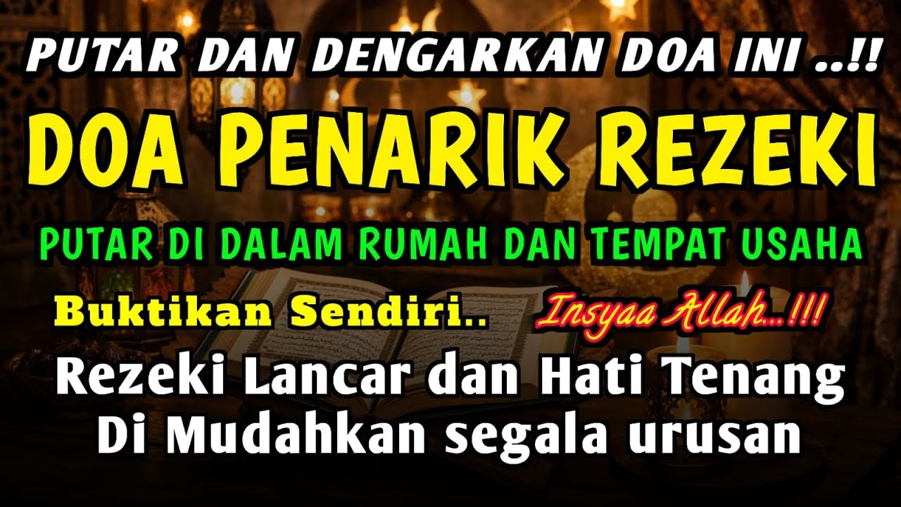 🛑 PUTAR DOA PENARIK REZEKI INI DI DALAM RUMAH DAN TEMPAT USAHA, REZEKI LANCAR, USAHA LANCAR 