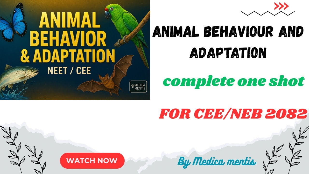 Animal Behavior & Adaptation | NEET 2025 & CEE Zoology