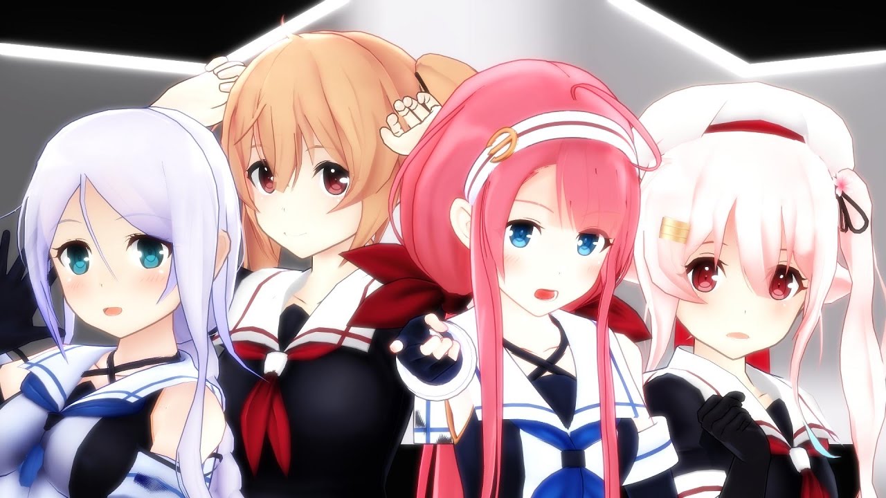 【MMD艦これ】 村雨, 春雨, 海風, 江風 - LaLaL危