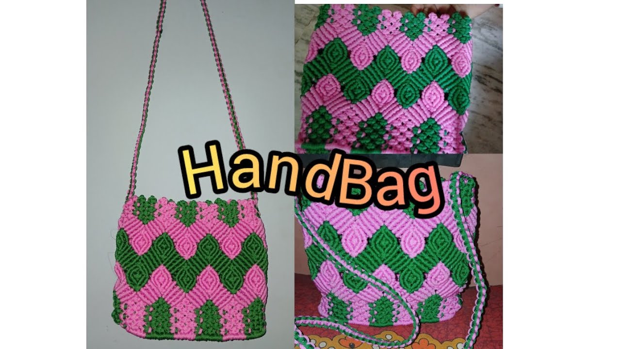 ম্যাক্রাম ব্যাগ তৈরি নতুন ডিজাইন ✨️Macrame tutorial hand bag ✨️How to make easy macrame hand bag
