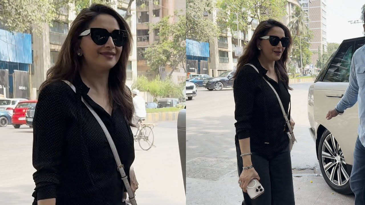 Beauty Icon Madhuri Dixit Seen at Juhu’s Kromakay Salon