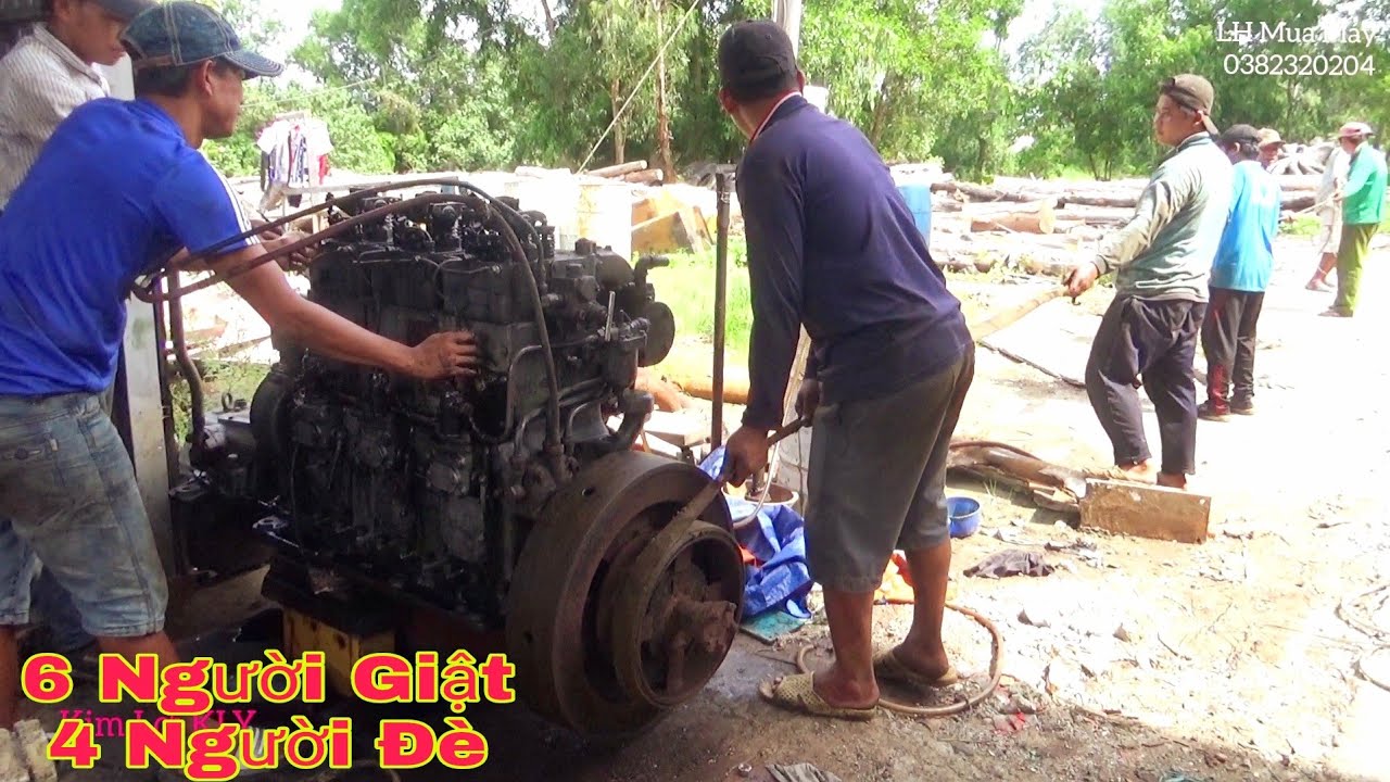 Muốn Chạy Được Máy YANMAR Cổ. Phải Cần 6 Người Giật, 4 Người Đè.