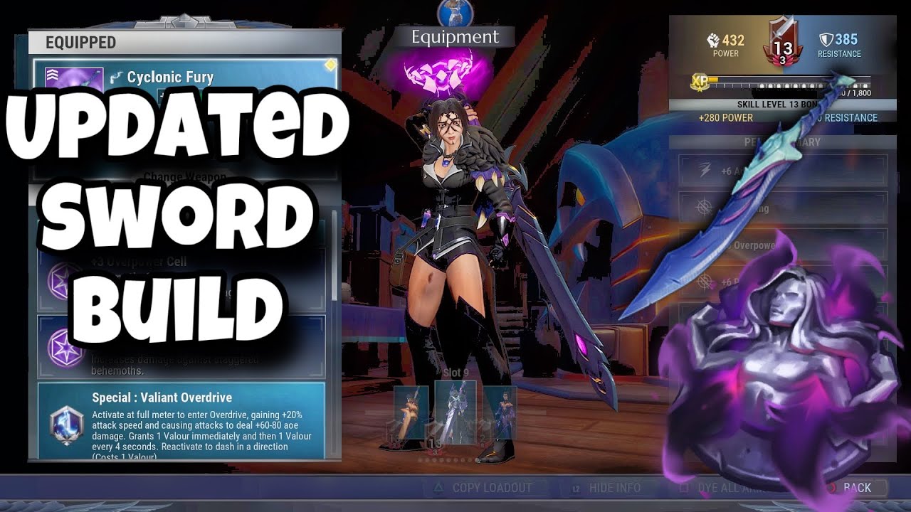 UPDATED SWORD BUILD DAUNTLESS 2024