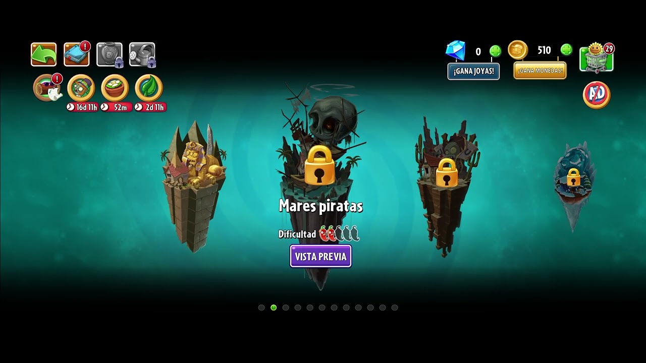 Jugando por primera vez Plantas vs zombies 2