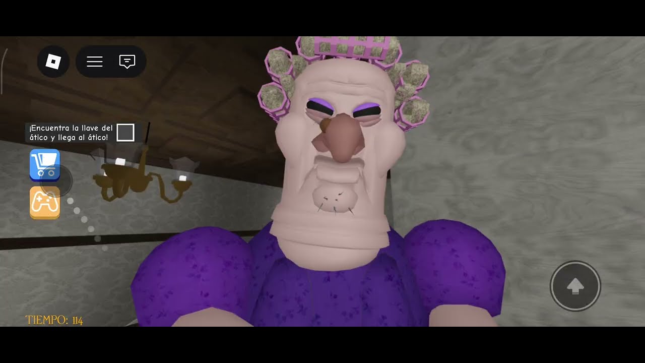 Jugando roblox versión escapa de la abuela 🧓🏻