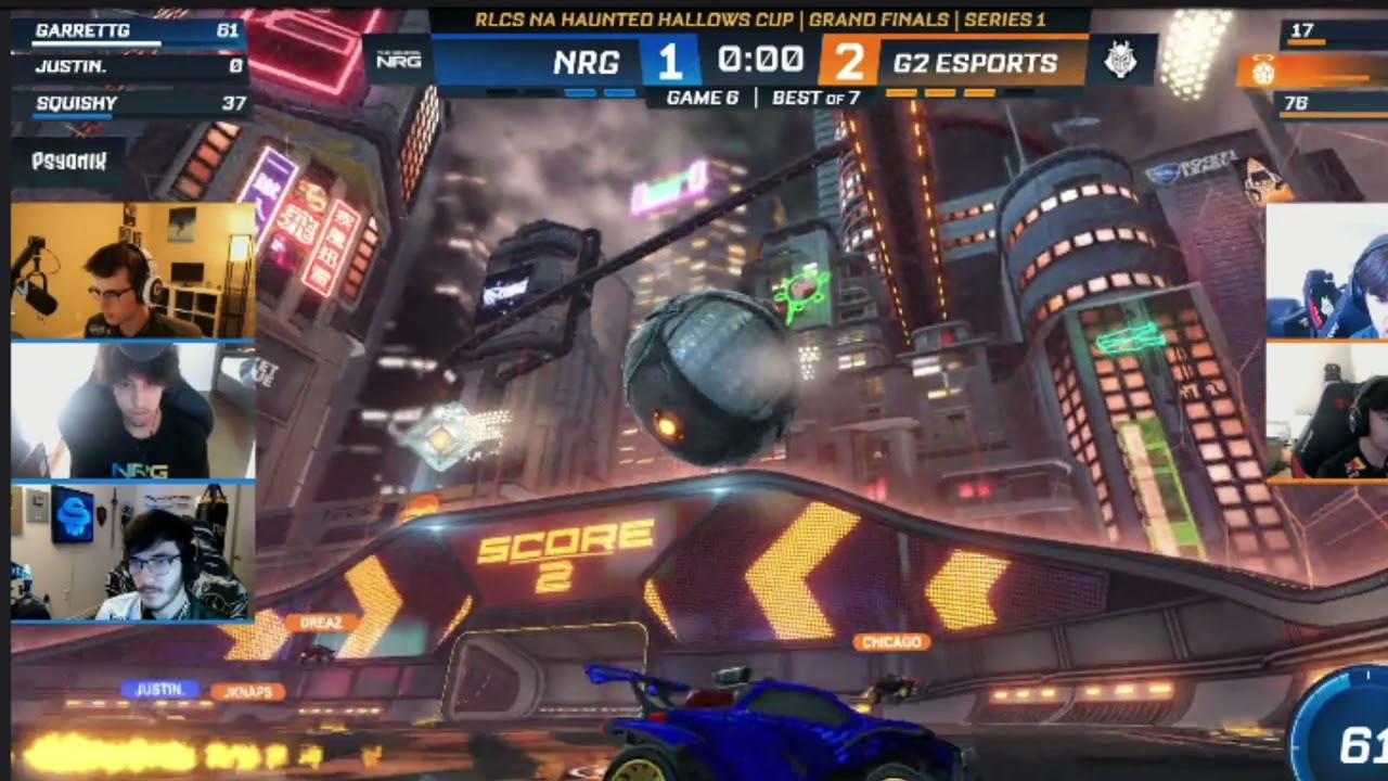 NRG JSTN with another 0 second goal in RLCS NA Haunted Hallows Cup In The Grand Finals VS G2 |